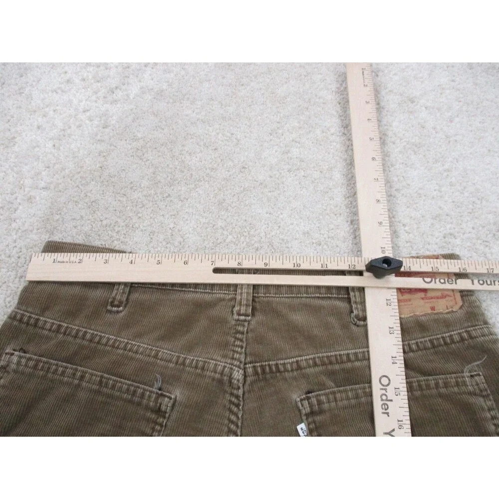 VINTAGE Levis Jeans Men 33x25 Brown White Tab Corduroy Bootcut Western 80s USA - Picture 12 of 14